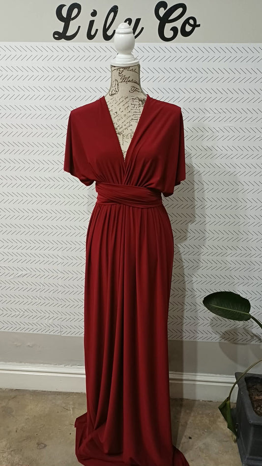 Emily Infinity Dress Burgundy