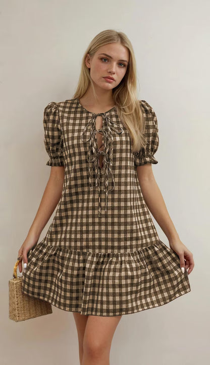 Mila Gingham Print dress