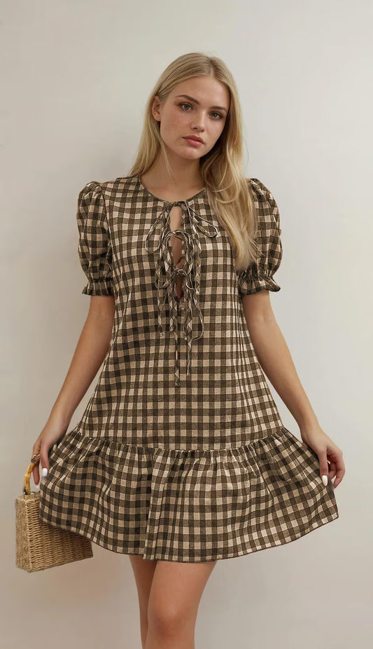 Mila Gingham Print dress