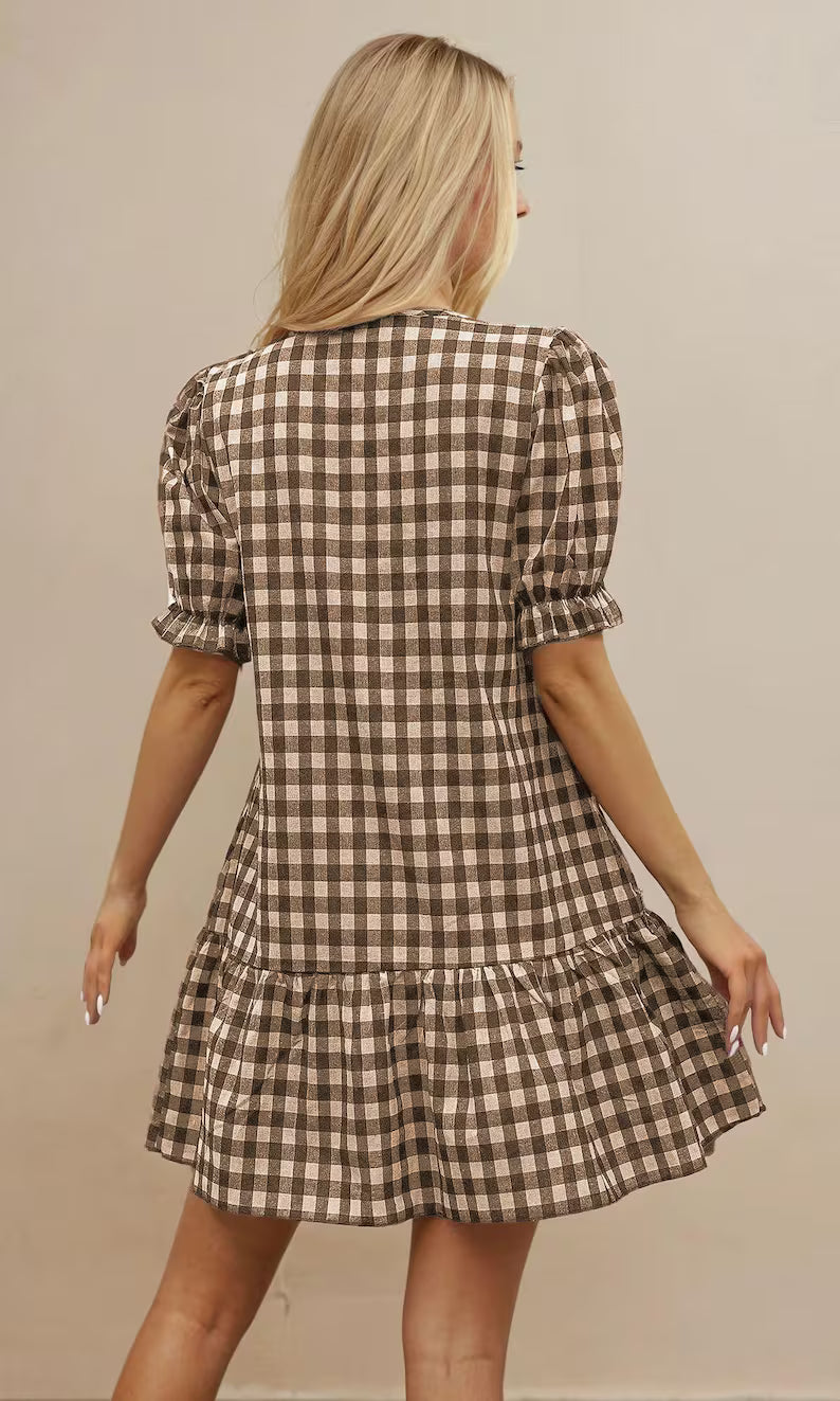 Mila Gingham Print dress